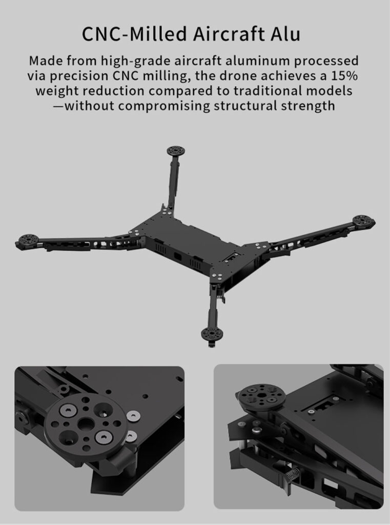 Foldable FPV drone frame prepared for wholesale configuration